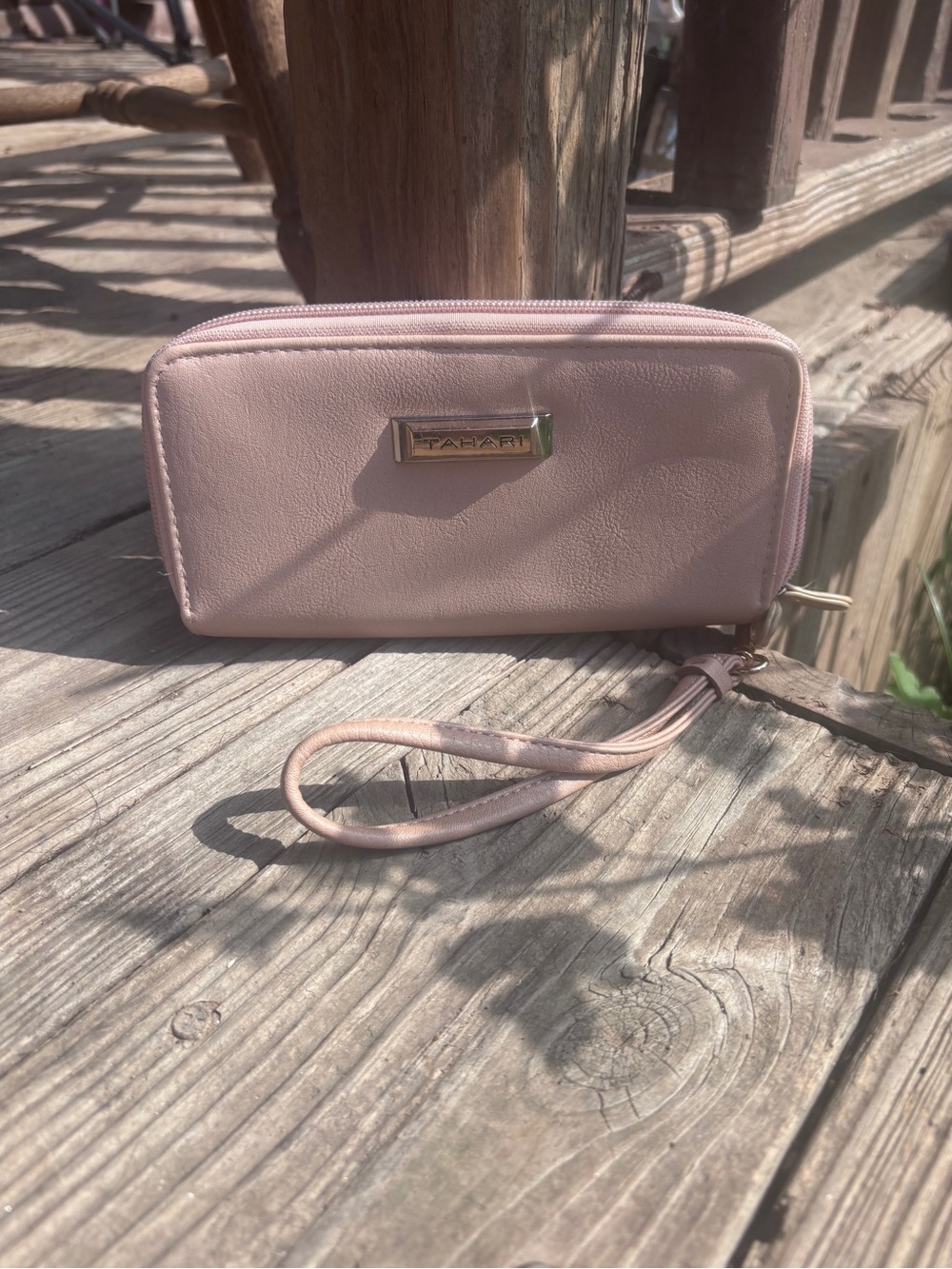 Blush Pink Wristlet Zip Wallet